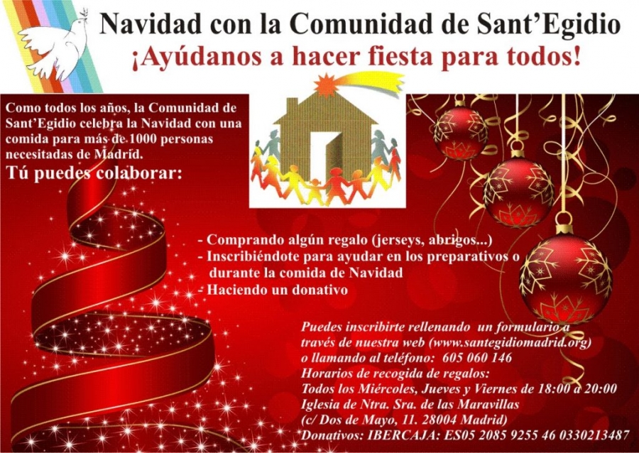 El arzobispo comparte la comida de Navidad de Sant'Egidio con 'amigos de la calle'