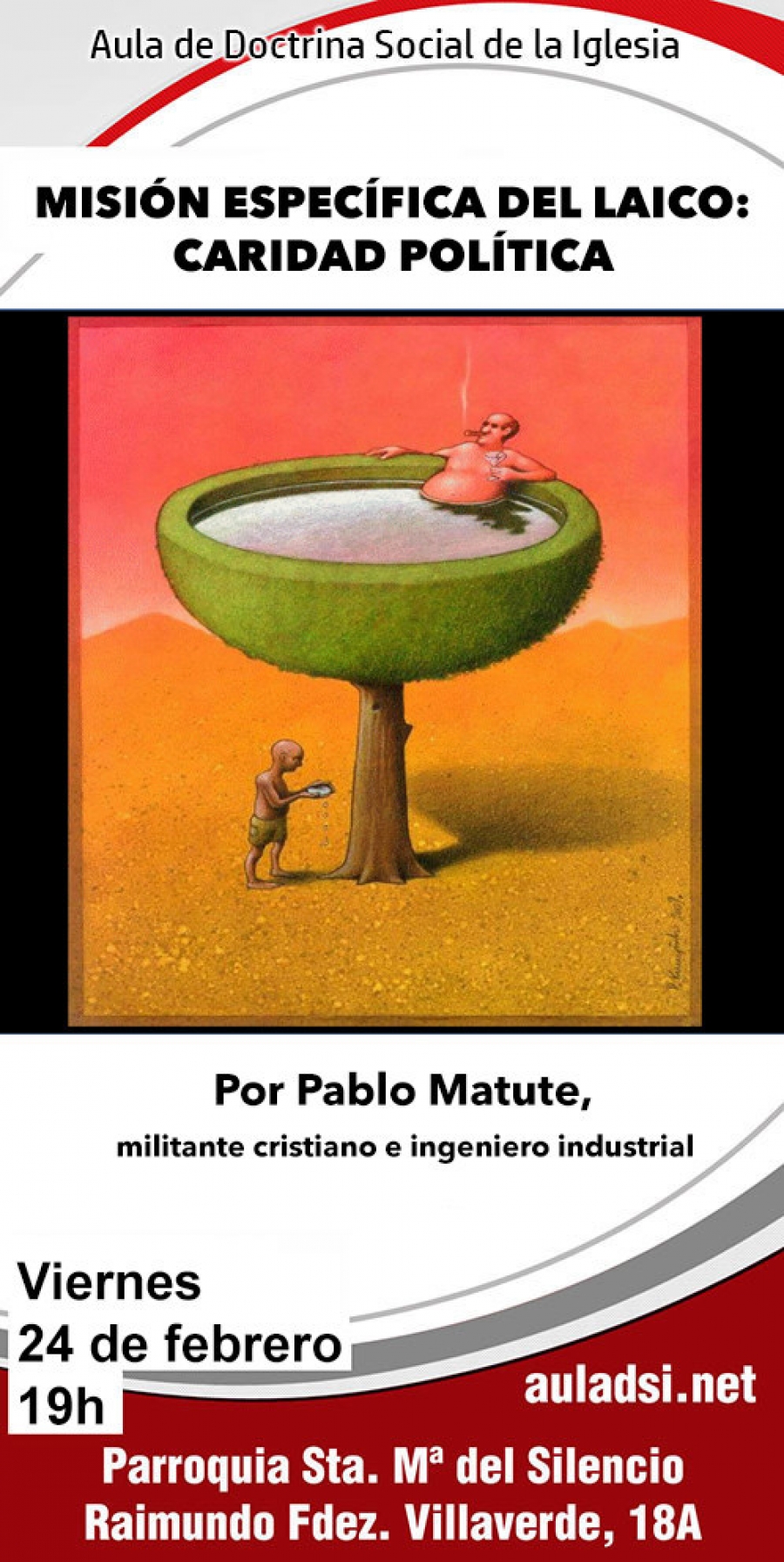 Pablo Matute aborda la caridad pol&iacute;tica en la parroquia Santa Mar&iacute;a del Silencio