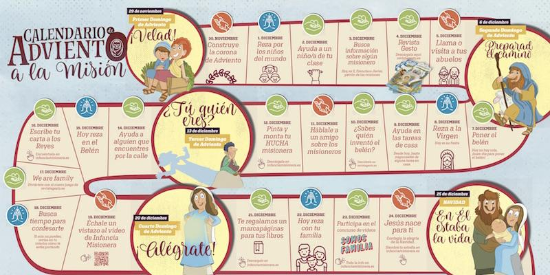 Infancia Misionera pone al alcance de todos el calendario de Adviento a la Misi&oacute;n