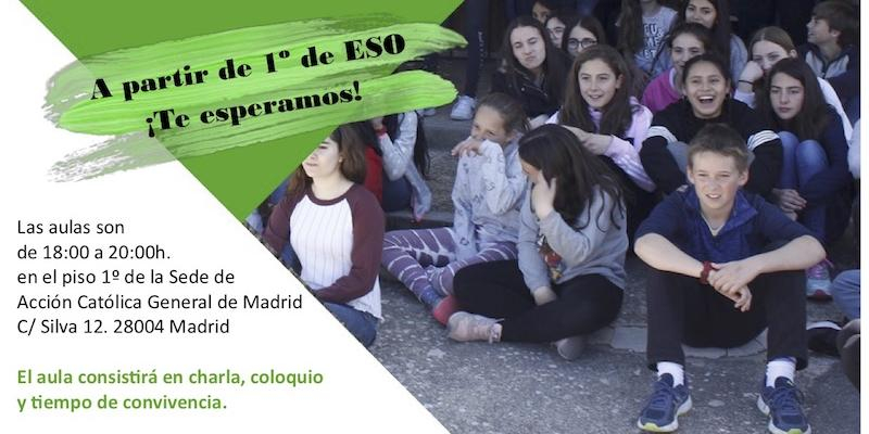 Acci&oacute;n Cat&oacute;lica General de Madrid da a conocer la programaci&oacute;n del Aula de formaci&oacute;n + J&oacute;venes