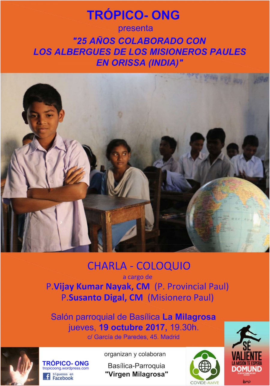 Misionero pa&uacute;les en la India ofrecen su testimonio en la bas&iacute;lica de La Milagrosa