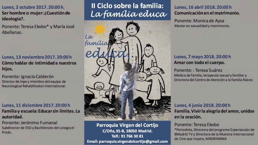 'La familia educa', tema del II ciclo sobre la familia en la parroquia Virgen del Cortijo