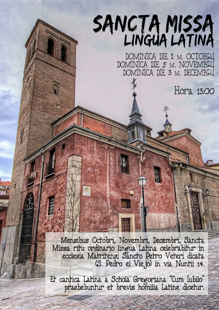 La iglesia San Pedro el viejo acoge la celebraci&oacute;n mensual de una Misa en lat&iacute;n