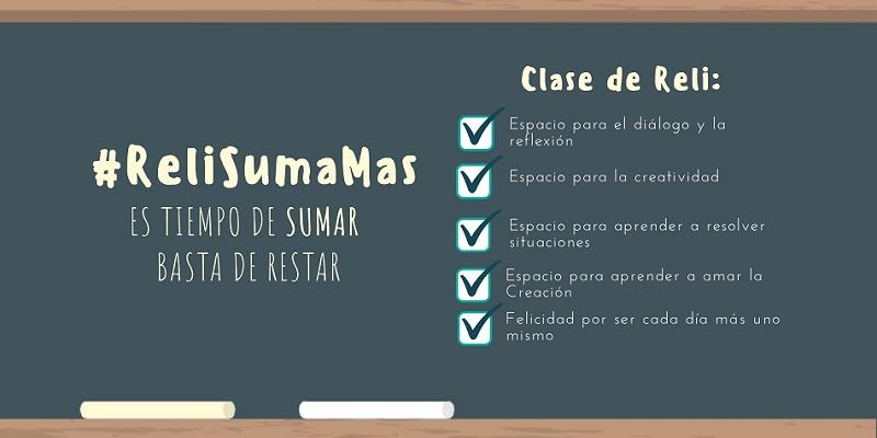 #ReliSumaM&aacute;s: miles de tuiteros reclaman un pacto educativo y que se respete la asignatura de Religi&oacute;n