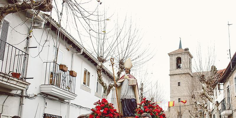 Valdemorillo conmemora sus fiestas patronales en honor a la Virgen de las Candelas y san Blas con Misa y procesión