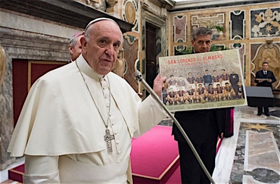 El Santo Padre al Villareal: &laquo;Nuestro 'juego' no es solo nuestro, debe 'transmitir valores'&raquo;