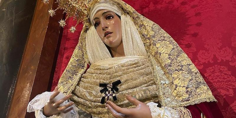 San Pedro el Viejo acoge los cultos en honor a María Santísima del Dulce Nombre en su Soledad en su onomástica