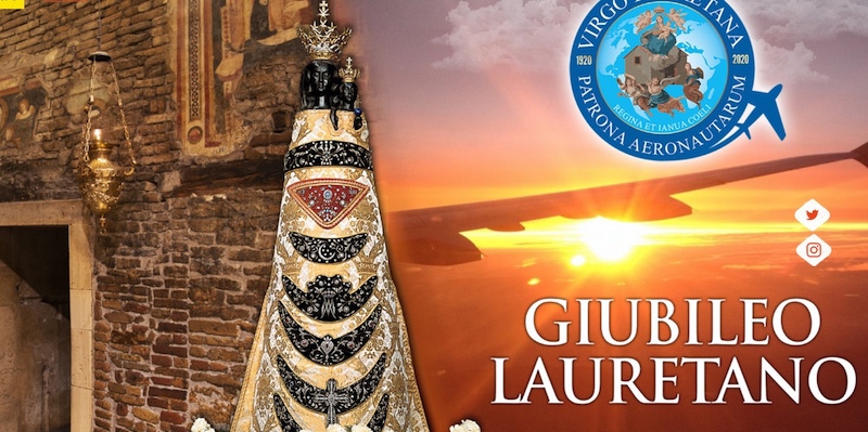 Una imagen de Nuestra Señora de Loreto llega al aeropuerto de Madrid en el marco del Año Jubilar Lauretano