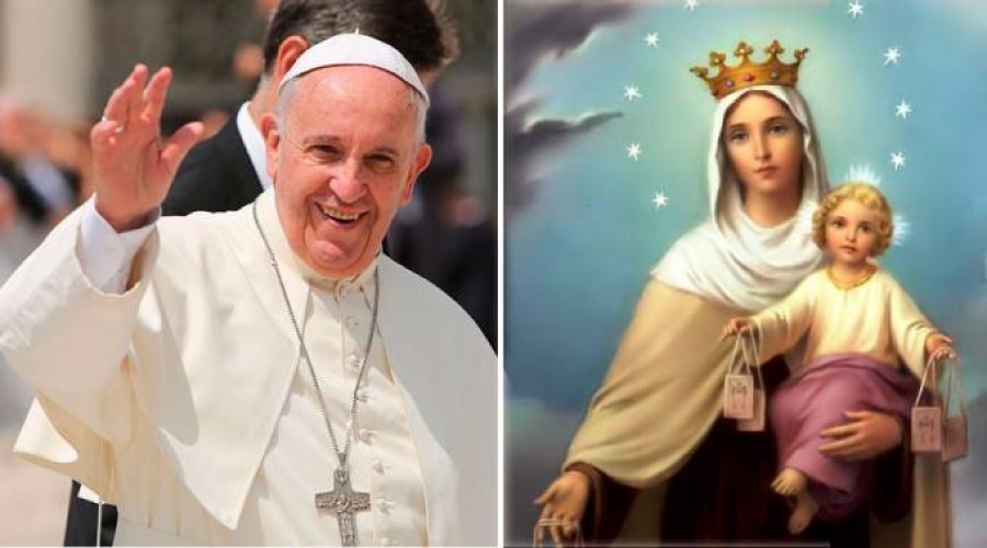 El Papa Francisco a la Virgen del Carmen en su d&iacute;a: Ay&uacute;danos a purificar el coraz&oacute;n