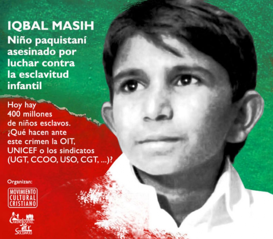 El Movimiento Cultural Cristiano se concentra contra la esclavitud infantil