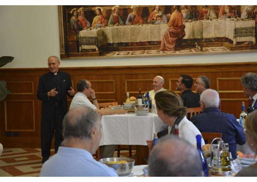 El Papa almuerza en la Curia de los jesuitas en Roma