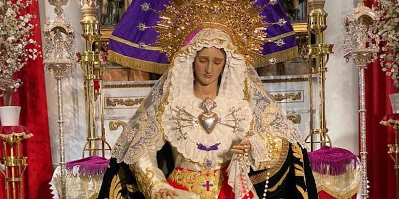 La Archicofradía de Jesús de Medinaceli realiza este viernes el acto de veneración a la Virgen de los Dolores en su Soledad