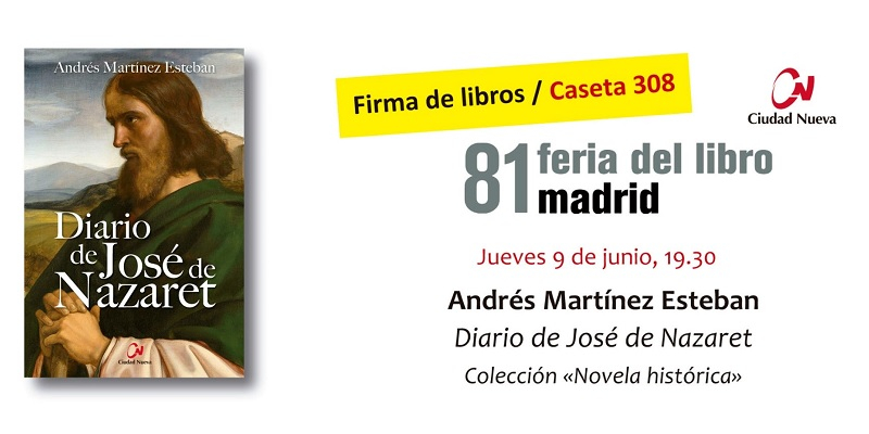Andrés Martínez firma &#039;Diario de José de Nazaret&#039; en la Feria del Libro