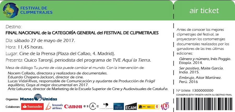 Final de la Categor&iacute;a General del VII Festival de Clipmetrajes de Manos Unidas: V&iacute;deos de 1 minuto con mensaje
