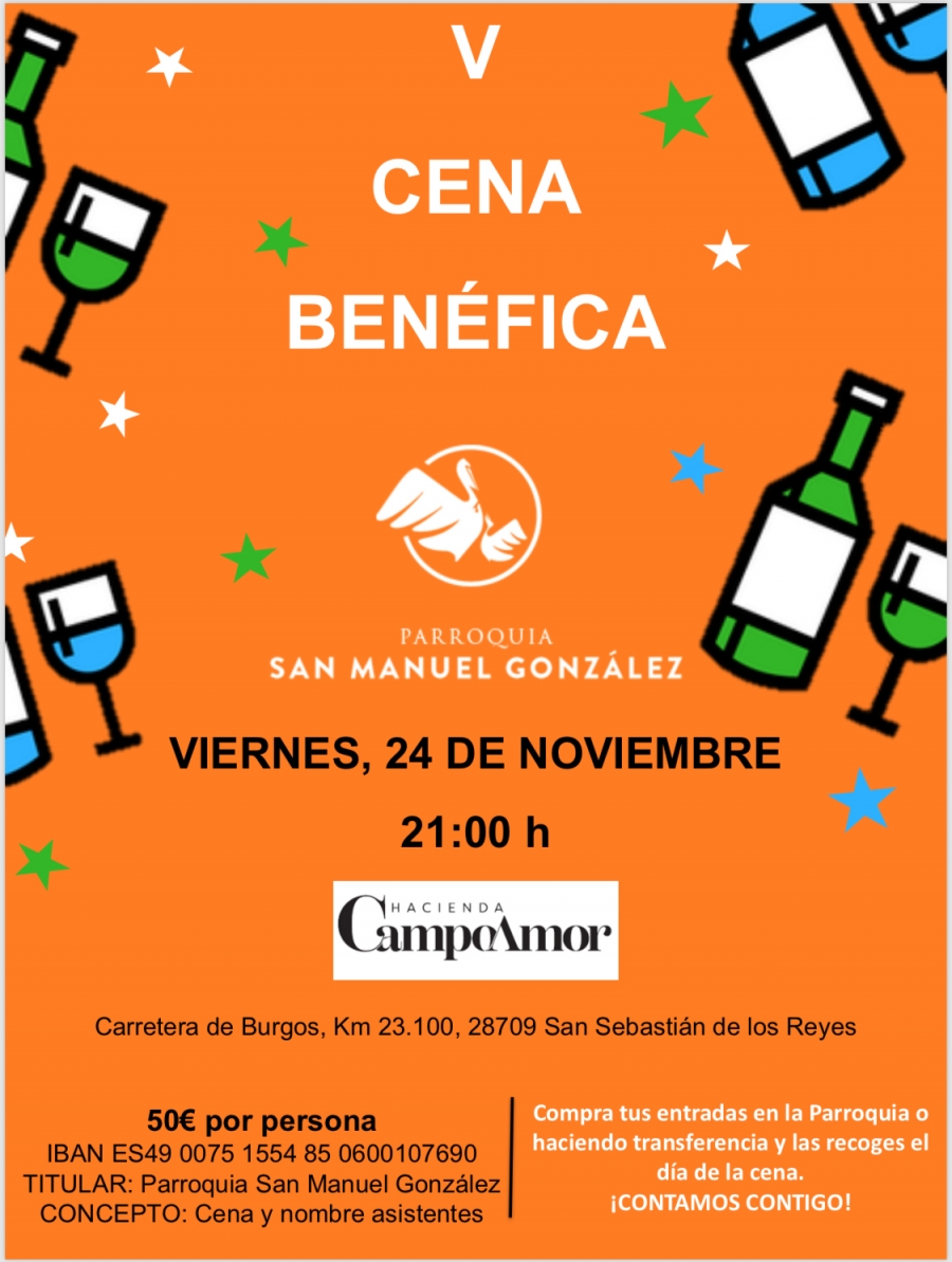 La iglesia San Manuel Gonz&aacute;lez organiza la V cena ben&eacute;fica a favor de San Manuel Gonz&aacute;lez