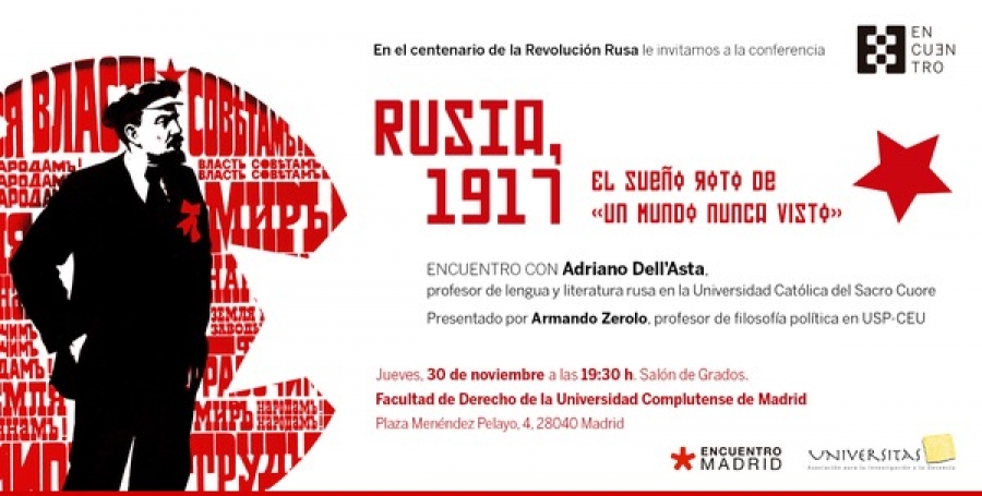 Adriano Dell&rsquo;Asta imparte la conferencia 'Rusia, 1917'