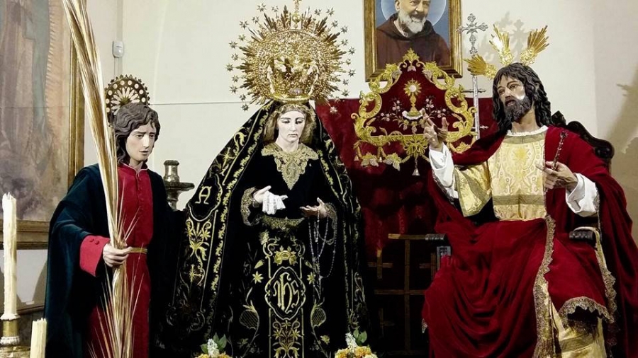 La Hermandad de la Borriquita celebra la festividad de la Inmaculada Concepci&oacute;n en San Ildefonso y Santos Ni&ntilde;os Justo y Pastor