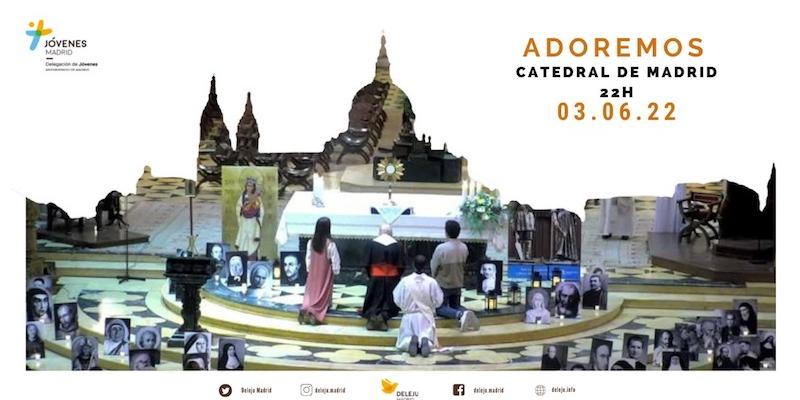Los j&oacute;venes de la Vicar&iacute;a I animan la vigilia Adoremos del mes de junio presidida por el cardenal Osoro