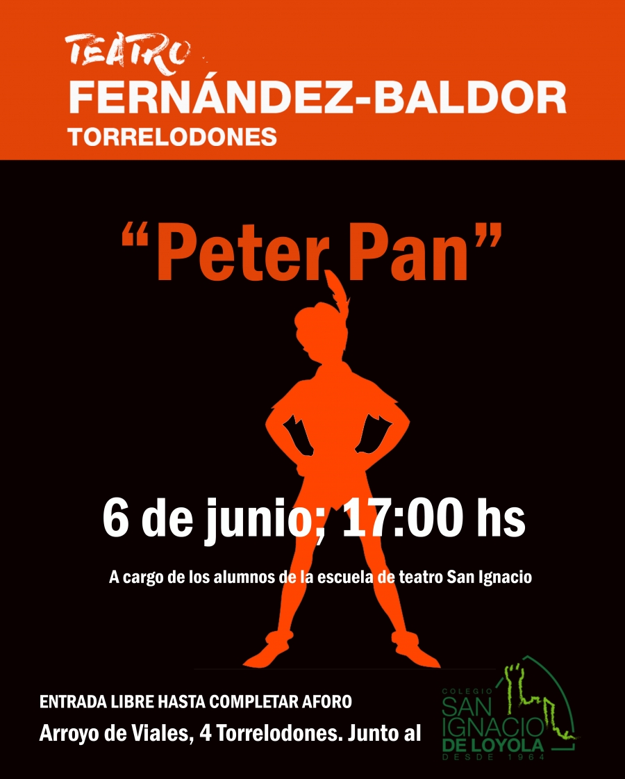 El teatro Fern&aacute;ndez Baldor, de Torrelodones, acoge la representaci&oacute;n de 'Peter Pan'