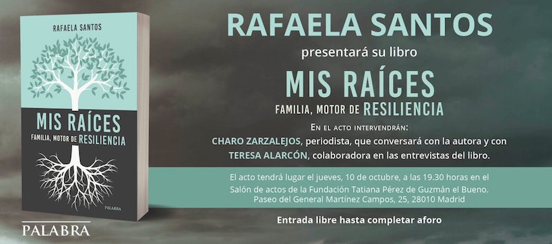 La doctora Rafaela Santos presenta 'Mis ra&iacute;ces. Familia motor de resiliencia'