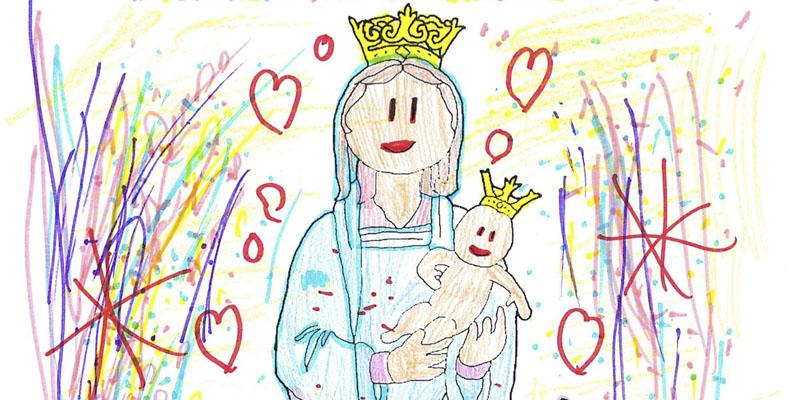 Los niños le piden a la Virgen en su ofrenda virtual «que se vaya» el coronavirus