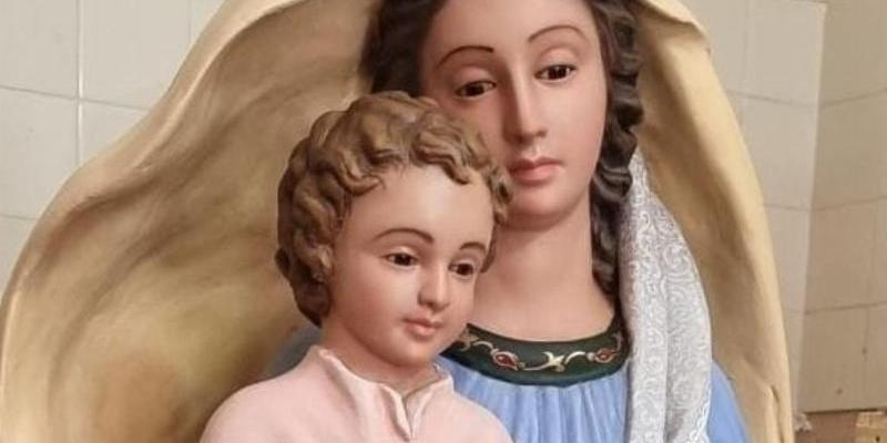 Misa y procesión en Nuestra Señora de las Nieves de Cercedilla con motivo de su fiesta patronal