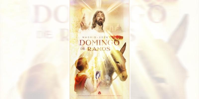 La Borriquita presenta su cartel anunciador de la procesi&oacute;n del Domingo de Ramos, &laquo;una obra que no solo se mira, se reza&raquo;