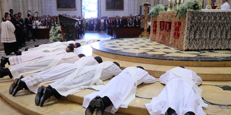 El cardenal Jos&eacute; Cobo preside en la catedral de la Almudena la Eucarist&iacute;a de ordenaci&oacute;n de 17 nuevos sacerdotes