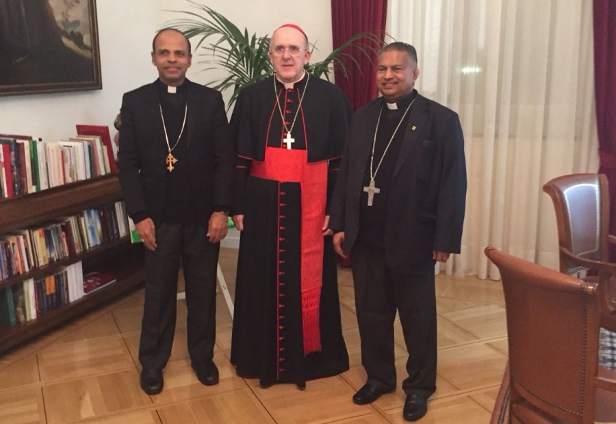 El cardenal Osoro recibe al obispo siro-malabar de Kanjirapally