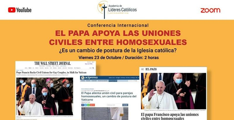La Academia Latinoamericana de Líderes Católicos organiza un coloquio virtual tras las palabras del Papa sobre los homosexuales
