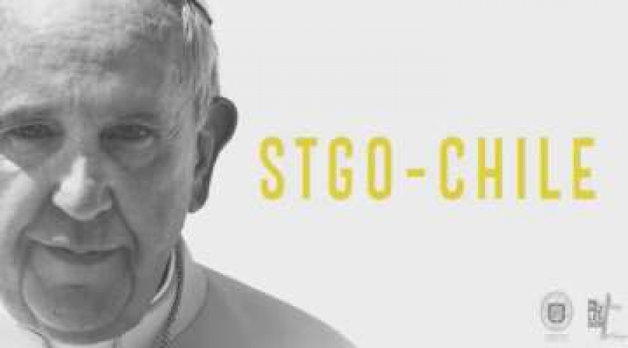 Con videos y frases emblemáticas preparan la visita del Papa Francisco a Chile