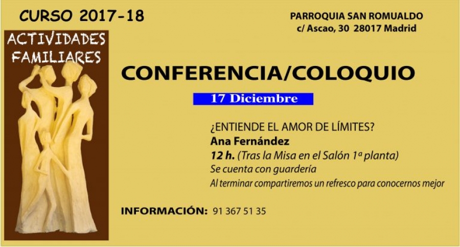 Ana Fern&aacute;ndez habla del amor en la escuela de padres de San Romualdo