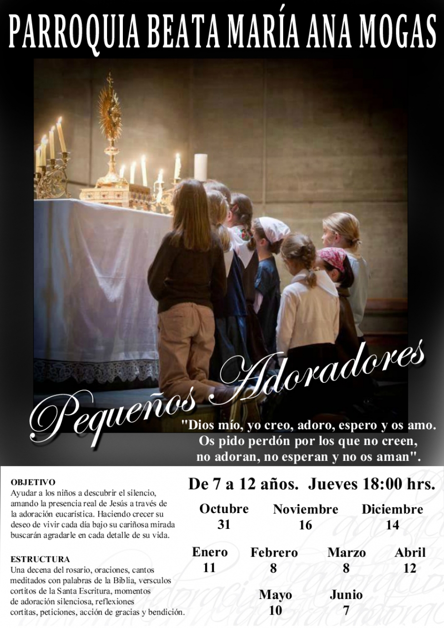 Beata Maria Ana Mogas acoge este jueves un encuentro con los peque&ntilde;os adoradores