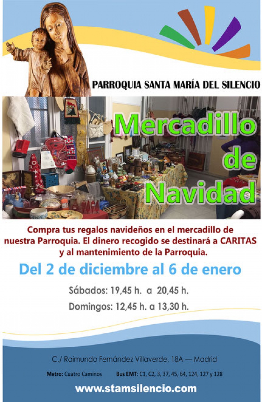 Santa Mar&iacute;a del Silencio organiza un mercadillo navide&ntilde;o