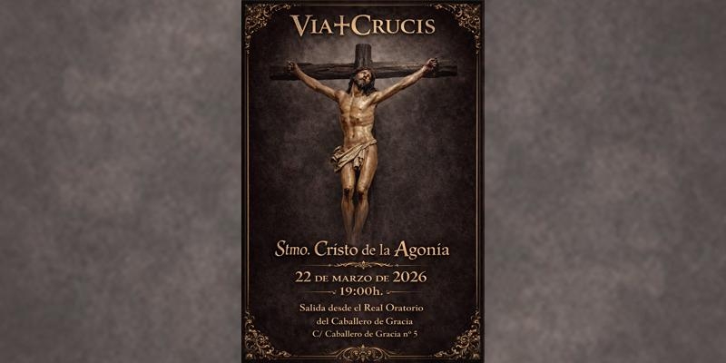 El Oratorio del Caballero de Gracia saca a la calle en v&iacute;a crucis al Cristo de la Agon&iacute;a, una talla del siglo XVII