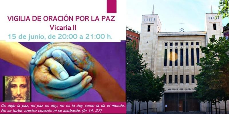 Nuestra Señora del Pilar acoge una nueva vigilia diocesana de oración por la paz