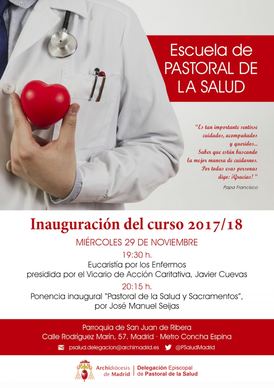 Javier Cuevas inaugura el curso de la Escuela de Pastoral de la Salud