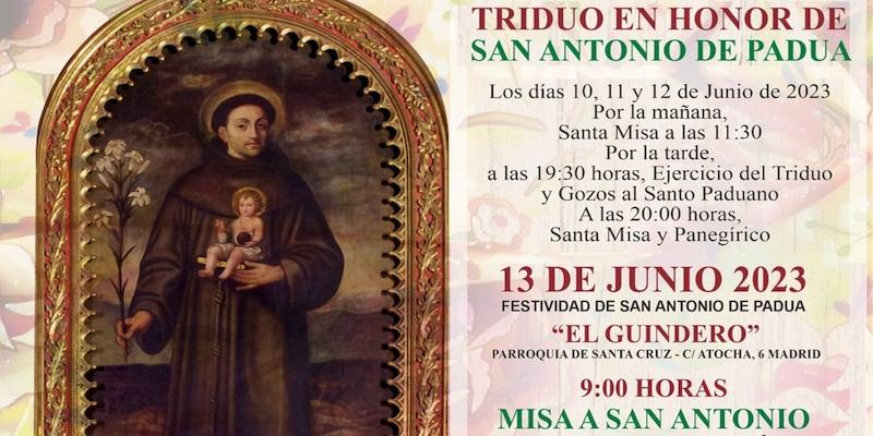 La Congregación de San Antonio de Padua &#039;El Guindero&#039; organiza en Santa Cruz un triduo en honor a su titular