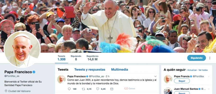 Éxito del Papa en Twitter: Alcanza los 40 millones de seguidores