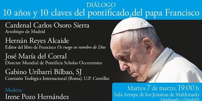 El cardenal Osoro participa en el diálogo &#039;Diez años y diez claves del pontificado del Papa Francisco&#039;