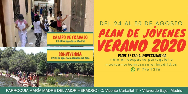 Mar&iacute;a Madre del Amor Hermoso organiza distintas actividades de verano para los j&oacute;venes