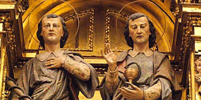 La colegiata de san Isidro celebra la fiesta de san Cosme y san Damián, patronos y protectores de la medicina y la salud