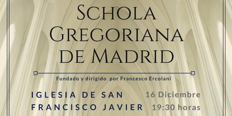 Schola Gregoriana de Madrid ofrece este jueves un concierto de Navidad en San Francisco Javier y San Luis Gonzaga