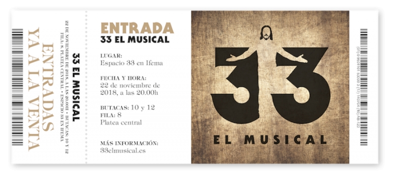 Promoci&oacute;n especial en la venta de entradas para ver en Madrid '33 El Musical', el gran espect&aacute;culo sobre la vida de Jes&uacute;s
