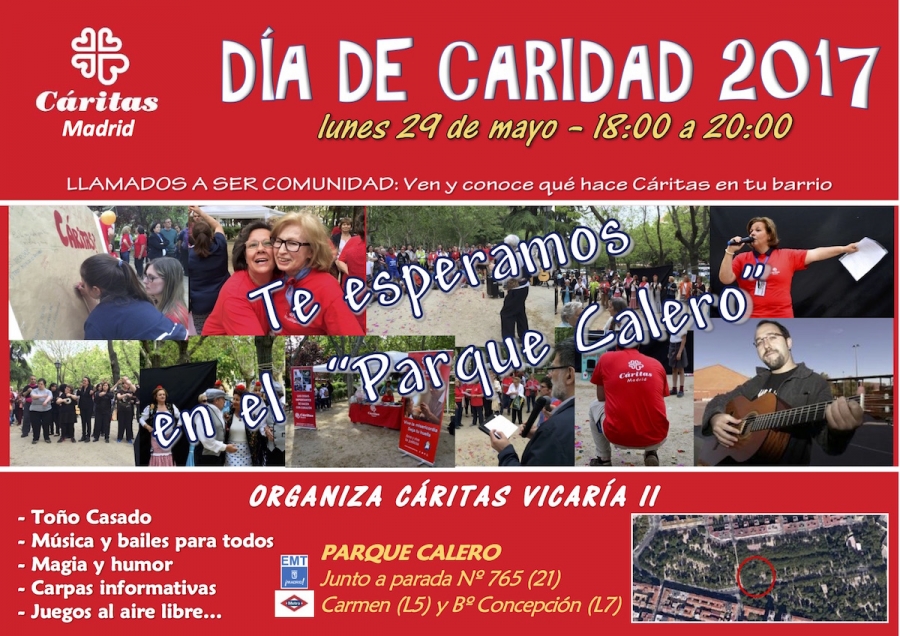 El parque Calero acoge un acto público de Cáritas Vicaría II con motivo del Día de Caridad