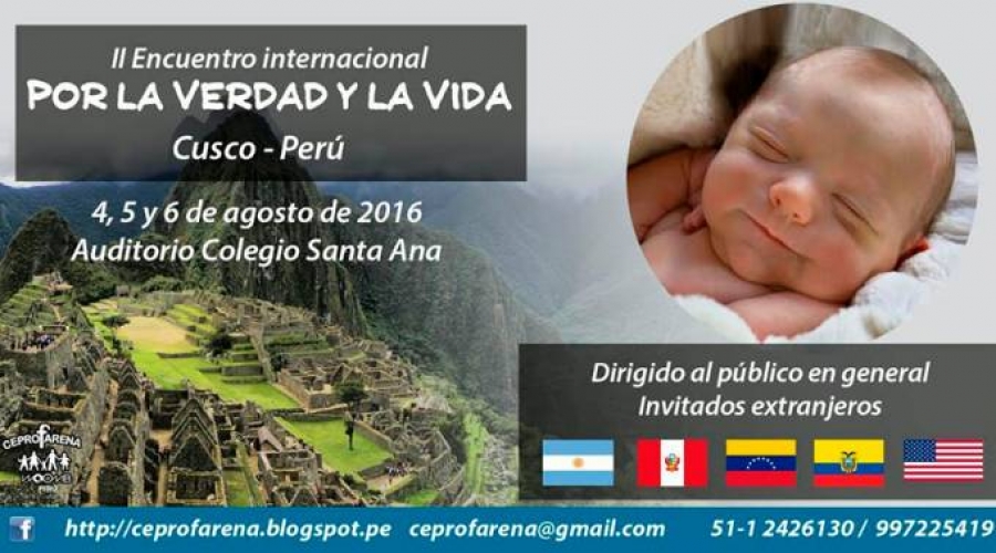 Per&uacute;: Anuncian importante 'Encuentro internacional por la verdad y la vida'