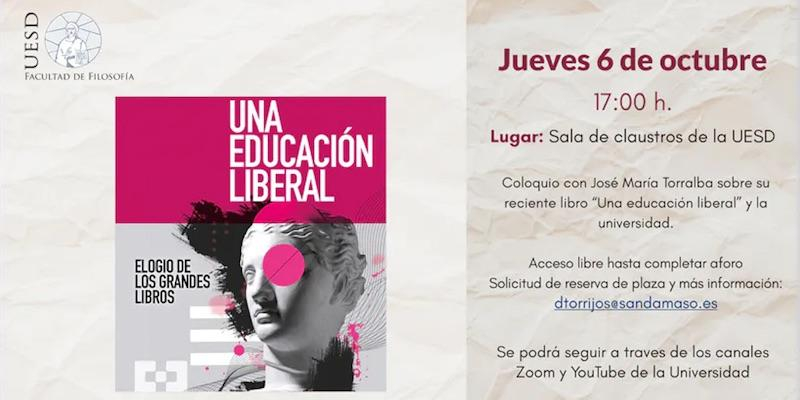 San D&aacute;maso ofrece un coloquio con el tema 'La educaci&oacute;n liberal en las universidades de tradici&oacute;n napole&oacute;nica'