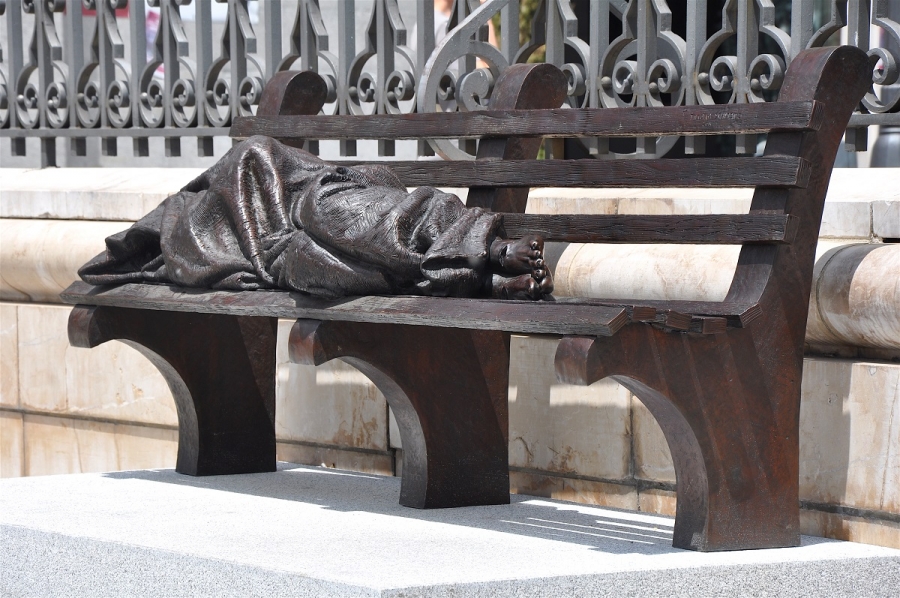Bendici&oacute;n de la estatua del 'Jes&uacute;s desamparado'