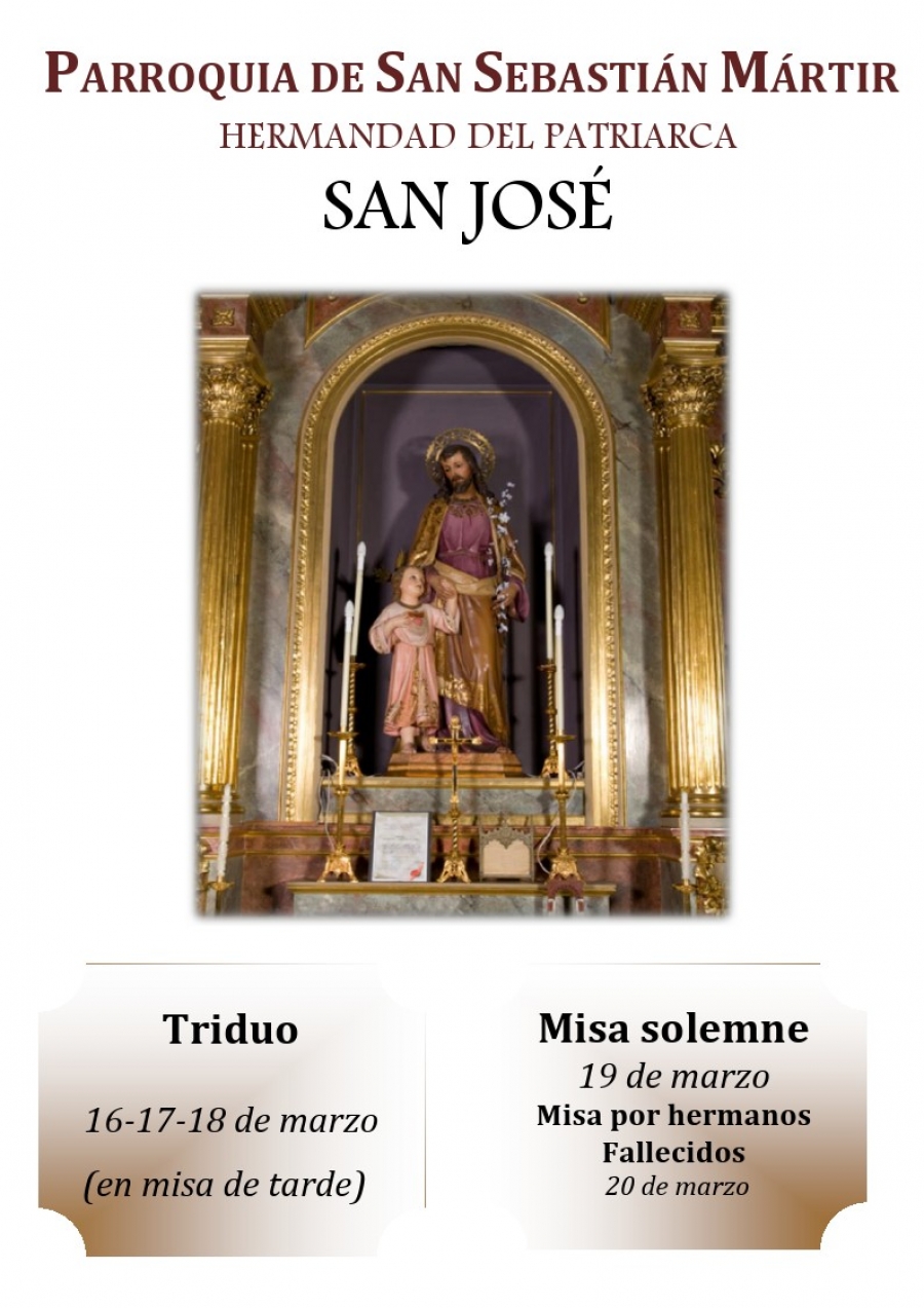 San Sebasti&aacute;n M&aacute;rtir prepara un triduo en honor a san Jos&eacute;