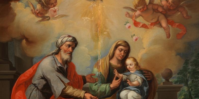 Filipa Cunha presenta la figura de san Joaquín y santa Ana en San Eduardo y San Atanasio